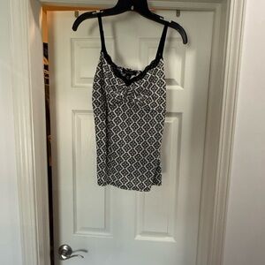White House Black Market Black and White Camisole